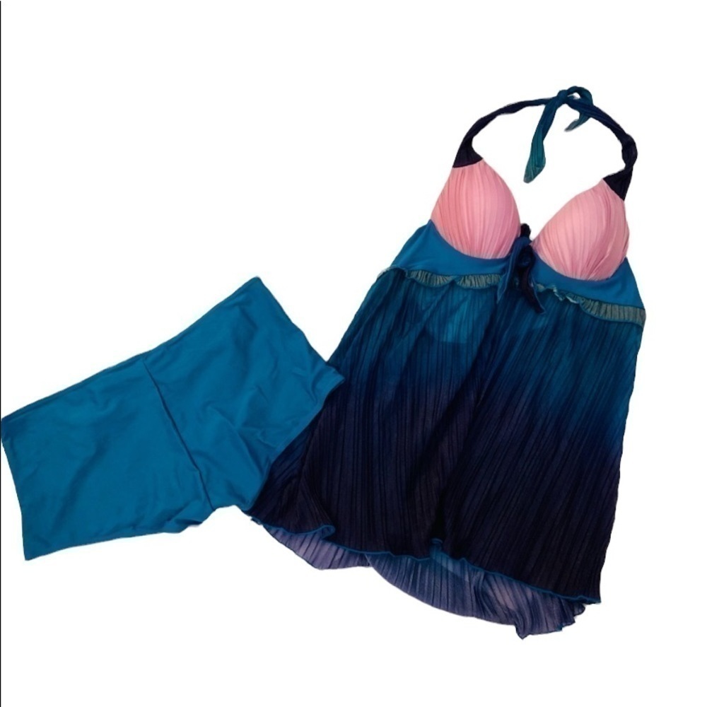 MULT-COLORED 2 Piece Swimsuit Swimwear XL NWOT